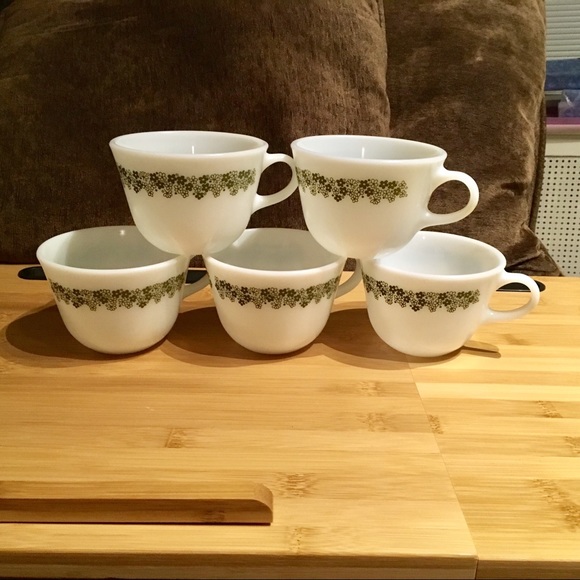 5 Corelle Pyrex Crazy Daisy Cups - Picture 3 of 6